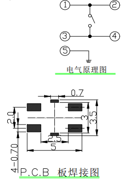 THBM03-A035NB-R-A 焊盘图