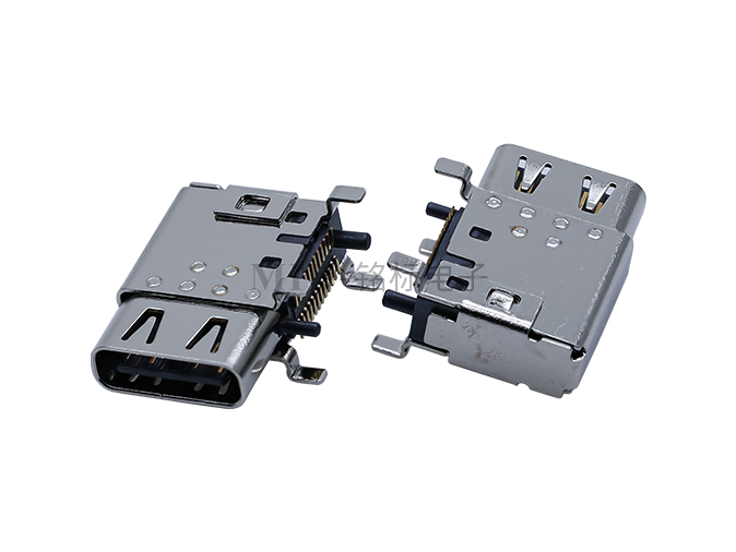 双壳侧插 Type-c USB 连接器