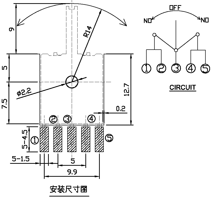 LM-V-2B-H13.6焊盘图