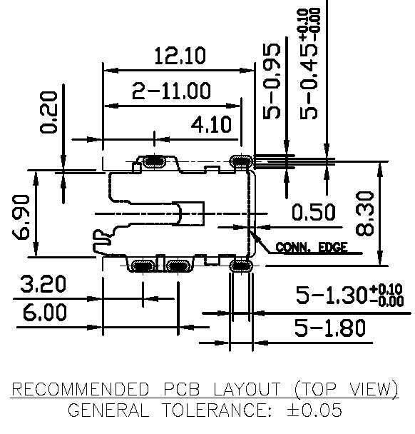 ST-33105B-R焊盘图